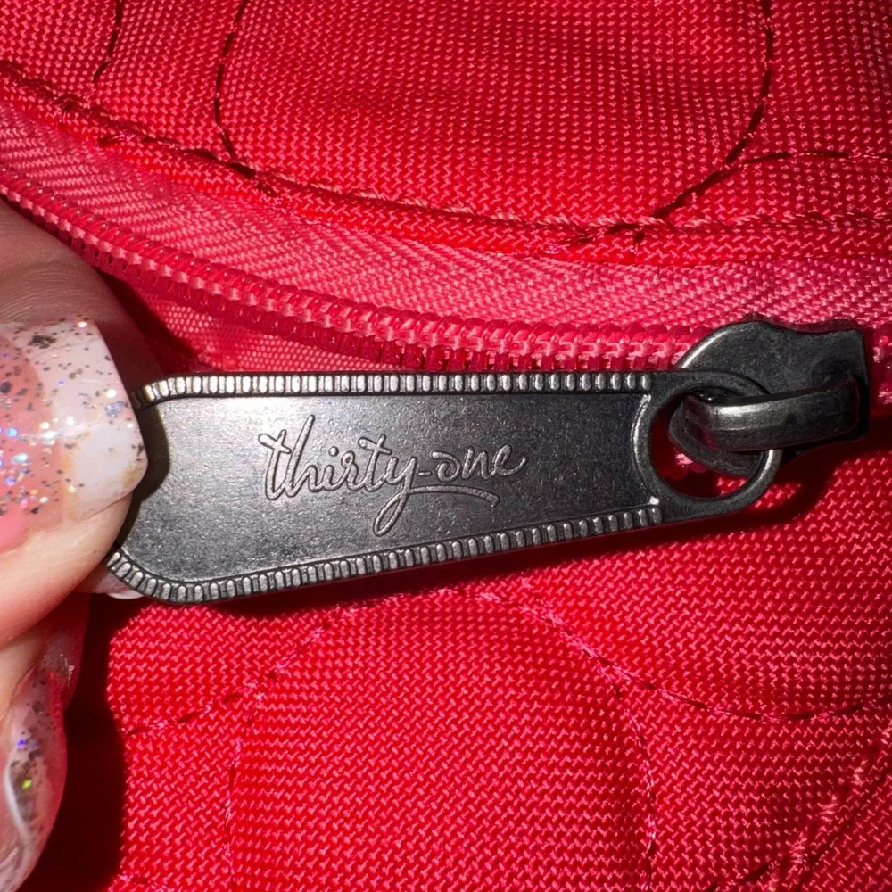 Thirty-One Quilted Circle Pink Backpack Crossbody Bag Adjustable Strap New